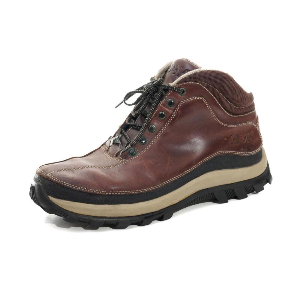 Vintage Y2K GBX Brown Leather Boots Mens Sz 12M Shoes